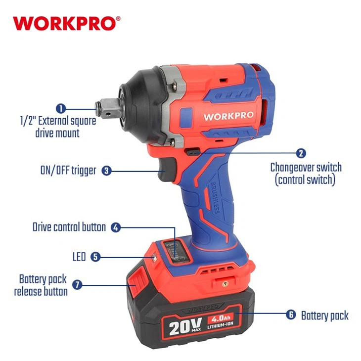 WORKPRO 20V BRUSHLESS IMPACT WRENCH